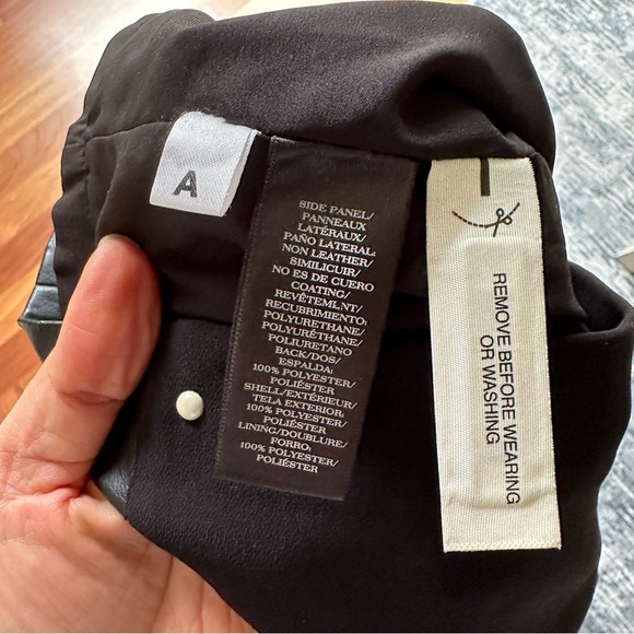 Ann Taylor Black with Pearl Accents‎ and Faux Leather Trim Size: 4 - Picture 6 of 10